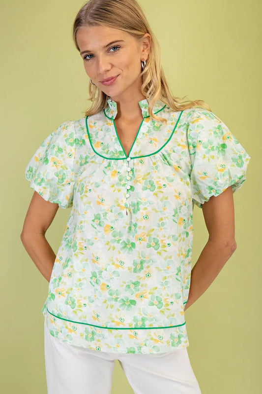 Spring Meadow Floral Top - Tops