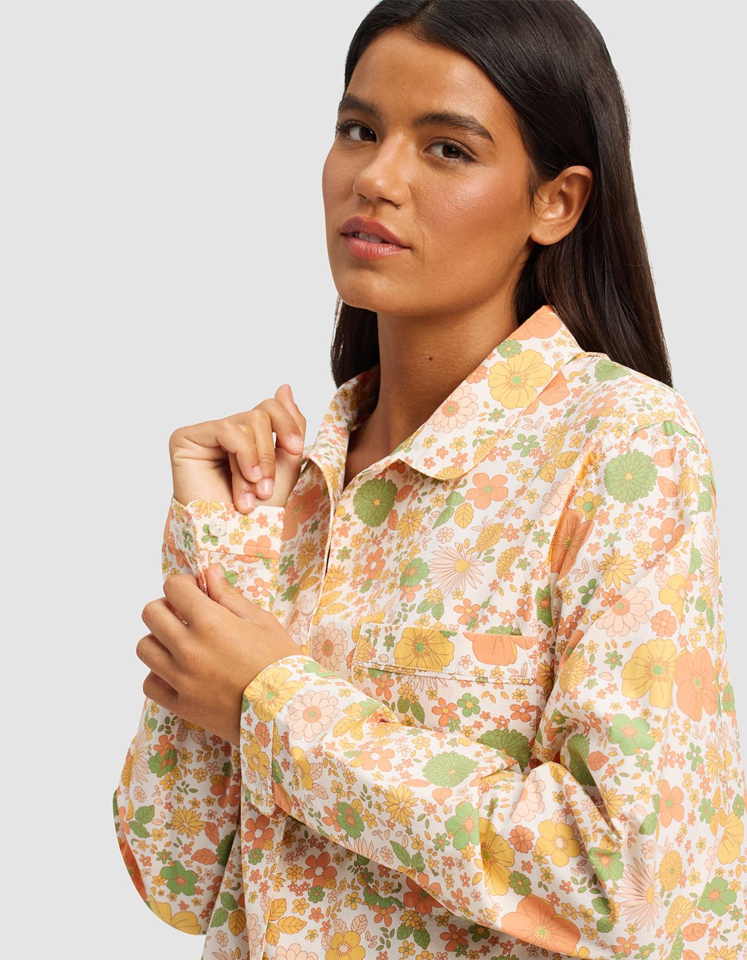 Women's Sutton Long Sleeve Cropped Pajama Set