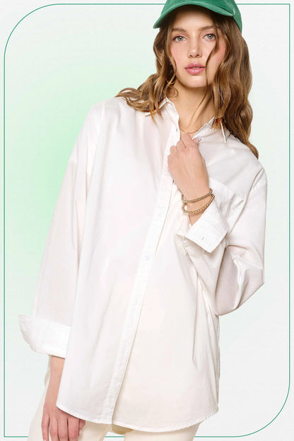 The Claire Classic Poplin Button-Down - Tops