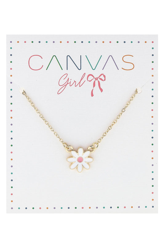 The Daisy Enamel Heart Necklace (Children’s) - Jewelry
