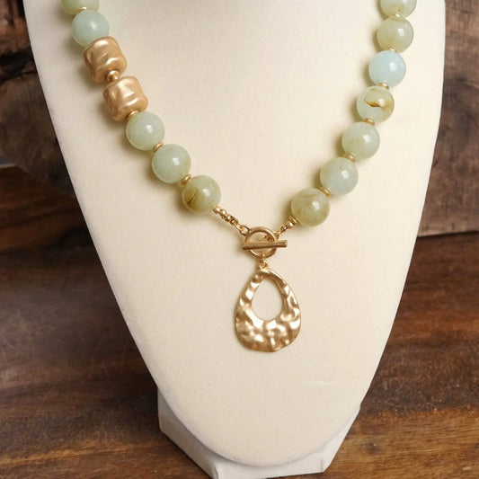 The Harper Statement Necklace - Green - Jewelry