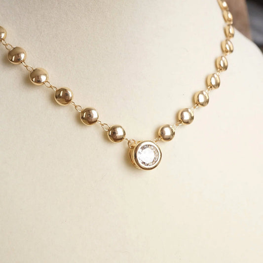 The Isla Dot Necklace - Gold Tone - Jewelry