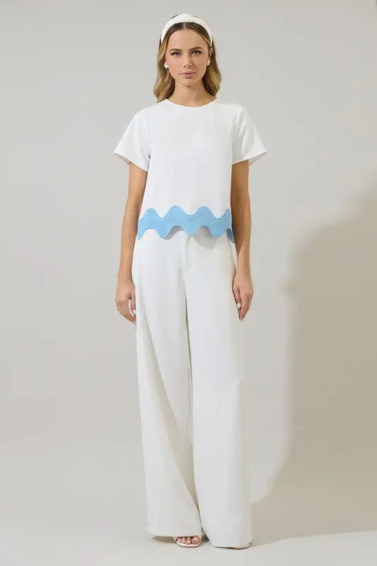 The Juliette Wave Crop Top - Tops