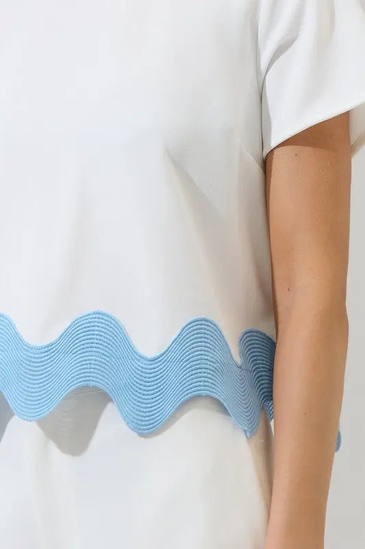 The Juliette Wave Crop Top - Tops