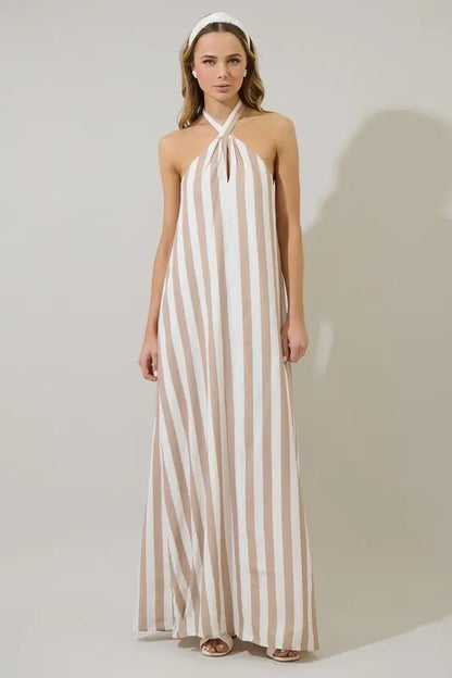 The Vivienne Striped Maxi Dress - Dresses