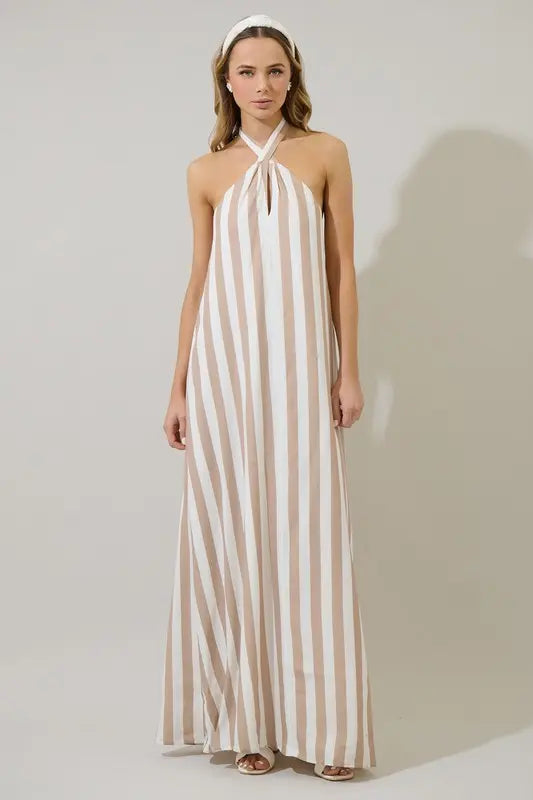 The Vivienne Striped Maxi Dress - Dresses