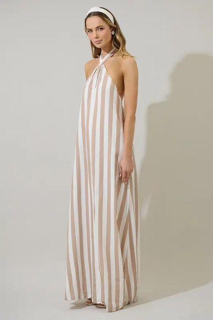 The Vivienne Striped Maxi Dress - Dresses