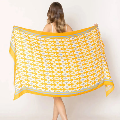 Tile Print Scarf – Marigold Mosaic - Scarves
