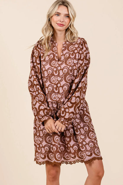 Vivienne Geometric Mini Dress - Dresses