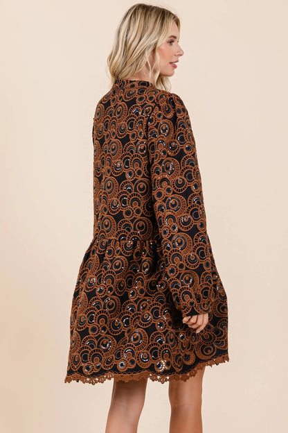 Vivienne Geometric Mini Dress - Dresses