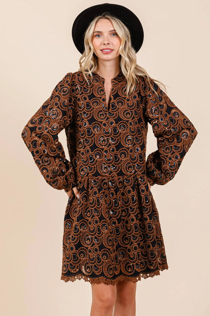 Vivienne Geometric Mini Dress - Dresses