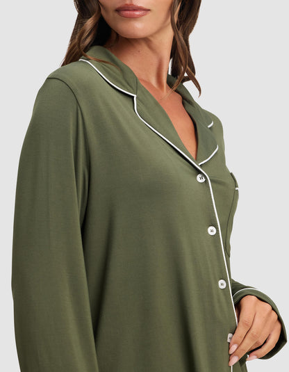 Women's Bamboo Stretch-Knit Long Sleeve Pajama Set (Collective)