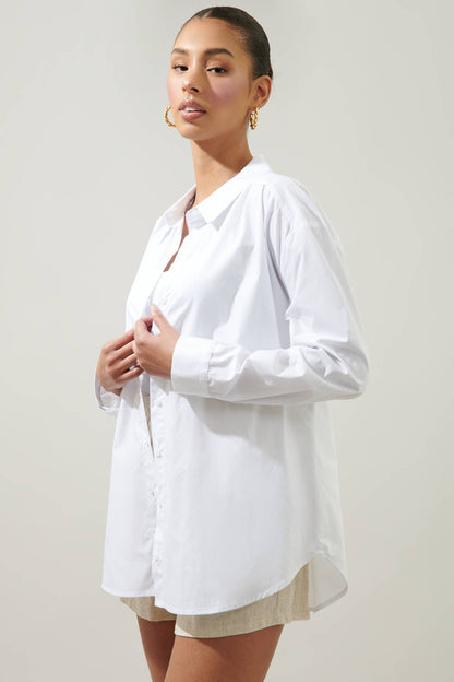 Elle Oversized Button-Down Shirt