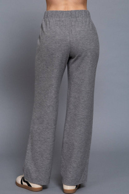 The Margot Soft Knit Lounge Pants – Heather Grey