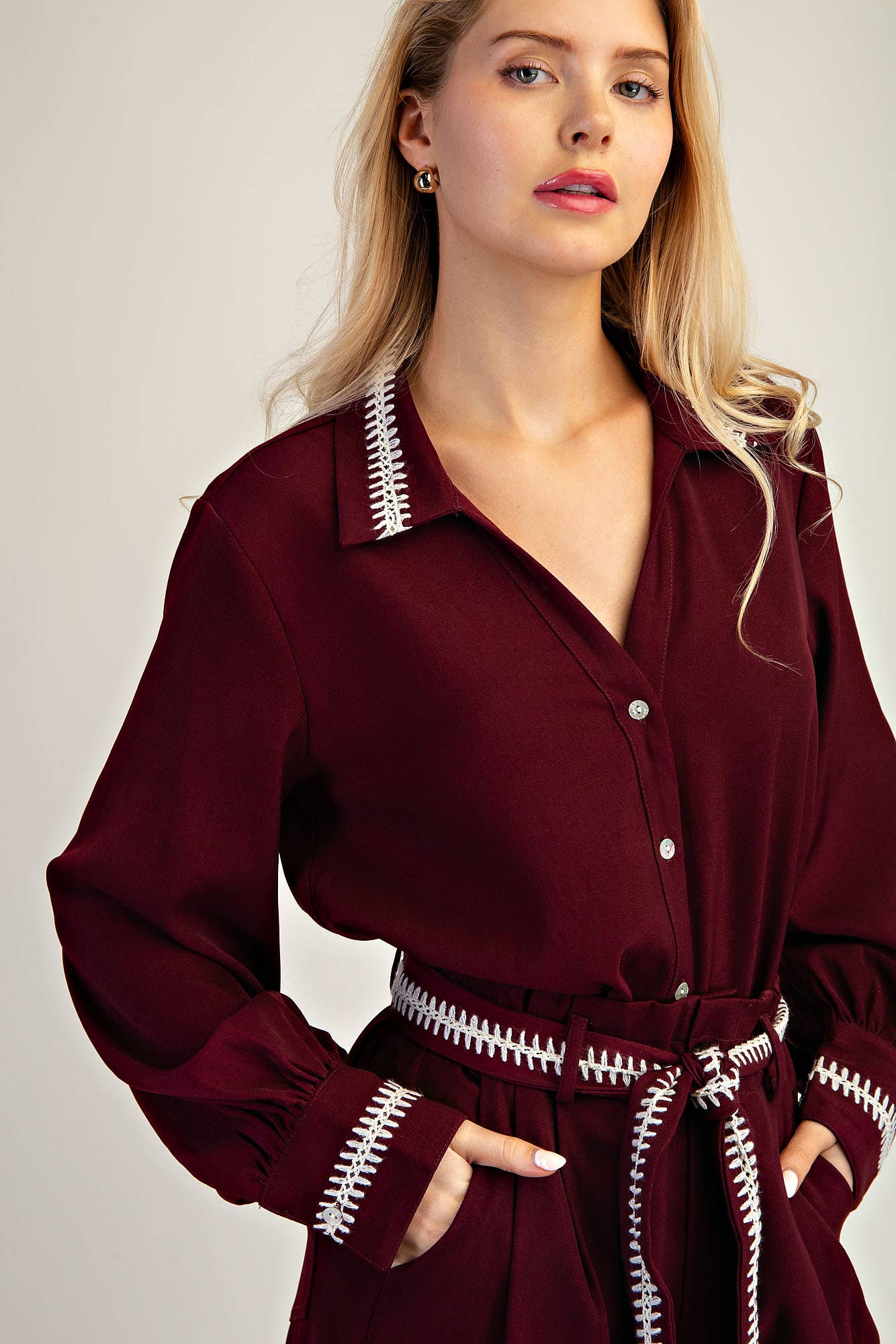 Stitched Grace Button-Down