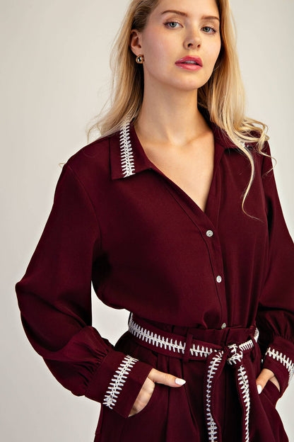 Stitched Grace Button-Down