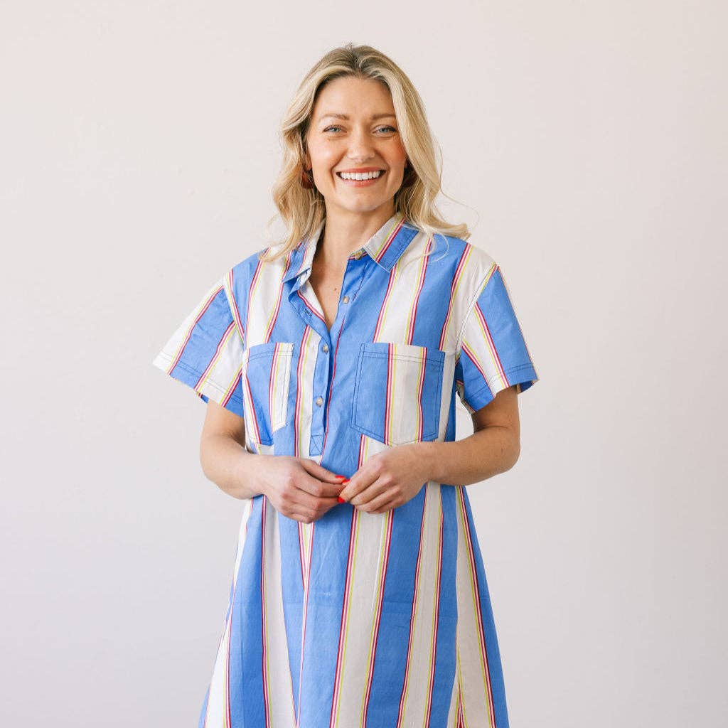 The Isla Dress — Cabana Stripe Getaway Mini