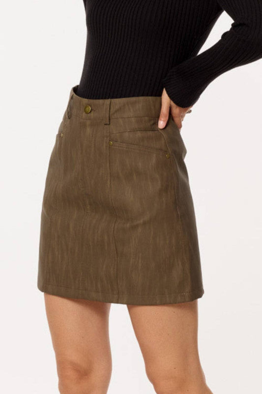 The Rowan Leatherette Mini Skirt