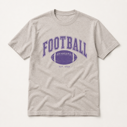 Alice & Elizabeth Football Tee in Silk, boutique flat-lay product view