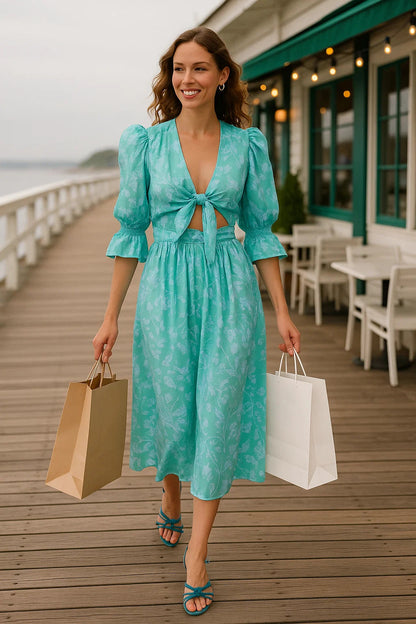 The Maren Seafoam Statement Dress Gretchen Scott LLC