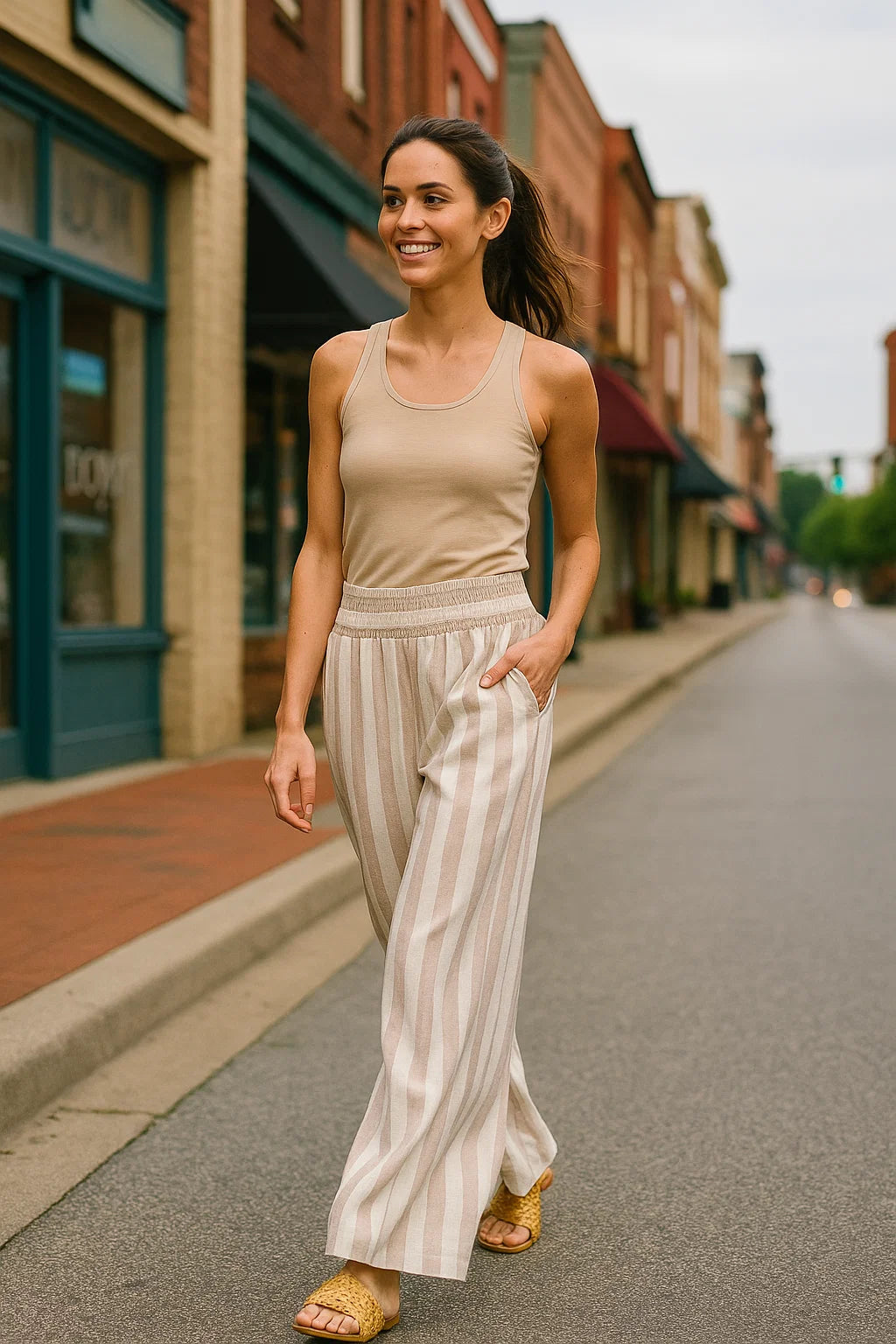 The Clara Linen Wide-Leg Pant Charlie Paige