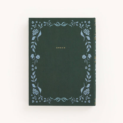 he Grace Journal — Linen Journal in Green
