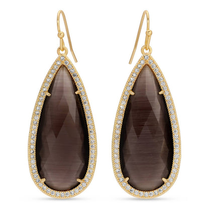 Phoebe Long Shimmer Stone Earrings