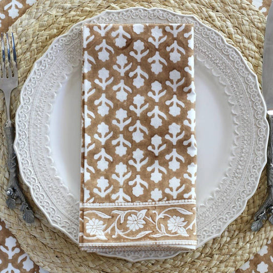 Charlotte Caramel Dinner Napkins — Set of 4
