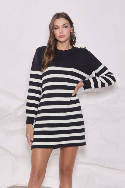 Sophie Striped Sweater Dress