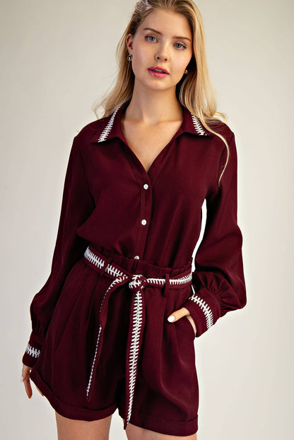 Stitched Grace Button-Down