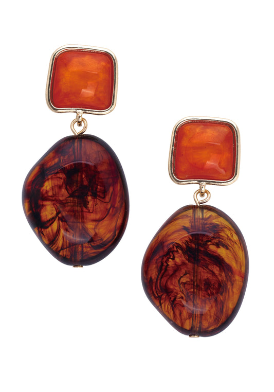 Gabby Tortoise Drop Earrings