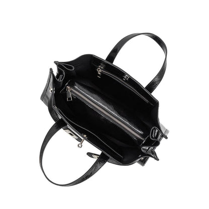 Sutton Black Recycled Vegan Leather Tote