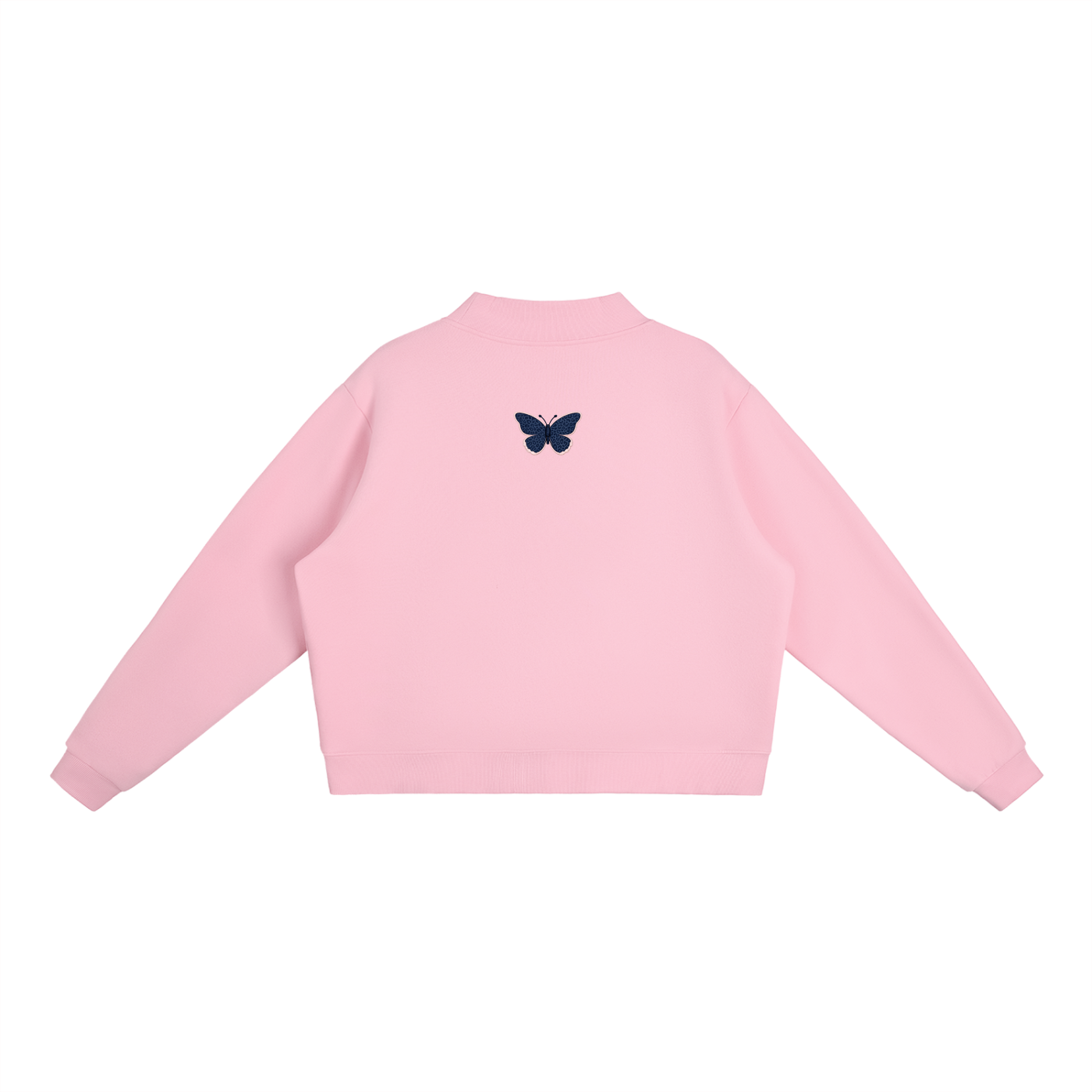 Essential Fleece Mock-Neck Crew Sweatshirt