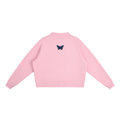 Essential Fleece Mock-Neck Crew Sweatshirt