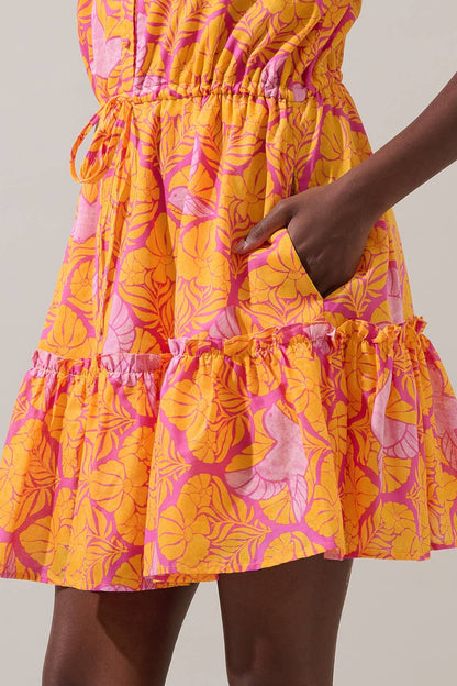Sugarlips Jaidy Stacie button-down mini dress with long sleeves and a fitted silhouette, displayed on a mannequin.
