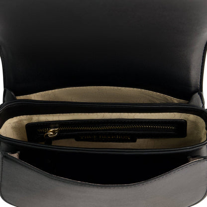 True Religion Camden Saddle Bag with Gold Hardware (Black)