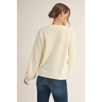 The Beatrice Teddy Bear Sweater — Ivory