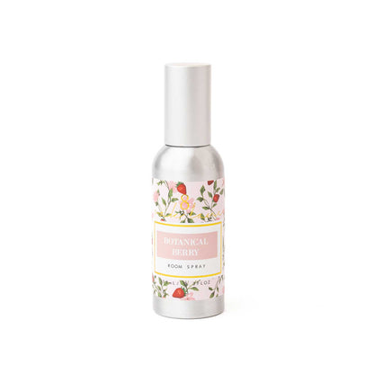 Botanical Berry Room Spray by 8 Oak Lane, a fragrant spray with vibrant berry and botanical scent, displayed in a clear bottle.
