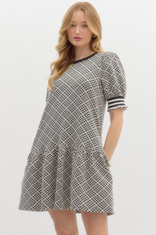 Vivian Diamond Knit Mini Dress Entro