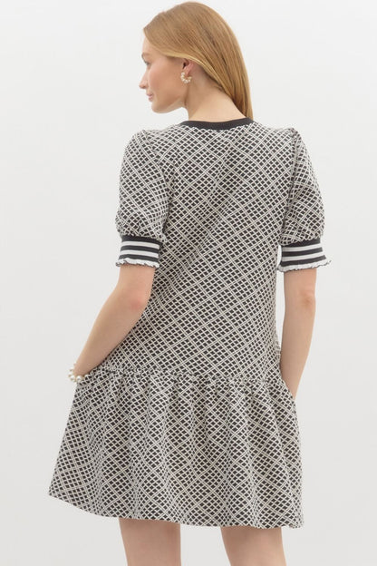 Vivian Diamond Knit Mini Dress Entro