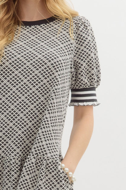 Vivian Diamond Knit Mini Dress Entro