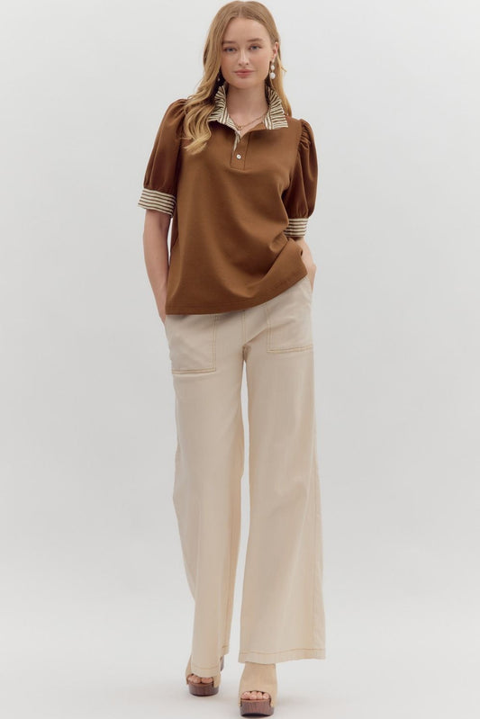 Harper Puff Sleeve Knit Top Mary Square