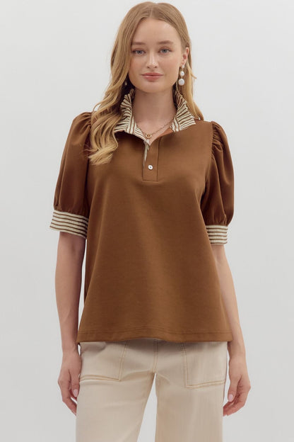 Harper Puff Sleeve Knit Top Mary Square