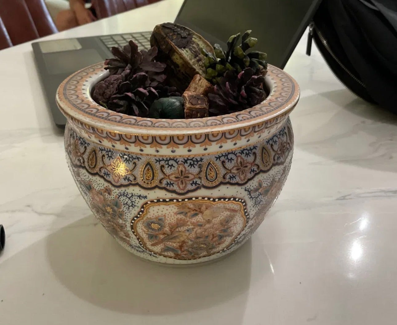 Chinoiserie Fishbowl Planter / Jardinière by Unknown