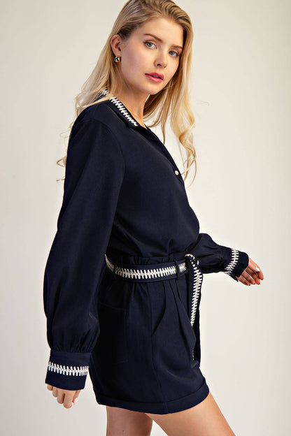 Stitched Grace Button-Down
