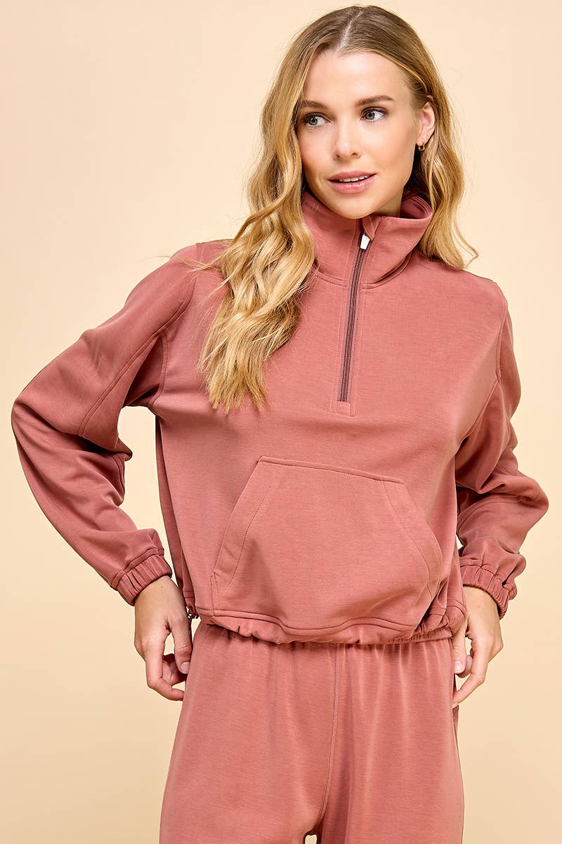 Clara Mock Neck Sweatshirt