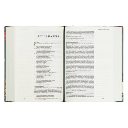 ‘Hollis’ ESV Large Print Journaling Bible – Garden Green