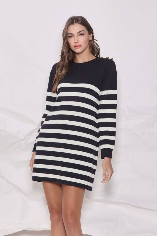 Sophie Striped Sweater Dress