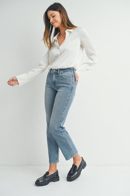 Lila Jeans – Clean Mid Rise Straight