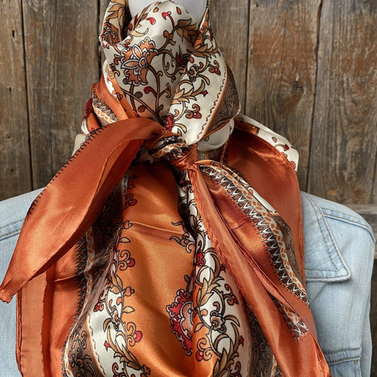 The Burnt Orange Heirloom Scarf product view